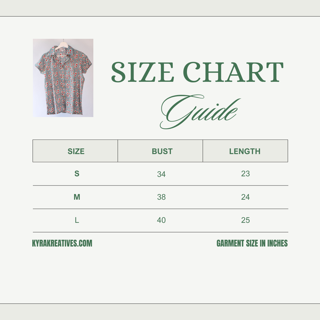 Short Sleeve Block Print Shirt - Daisy