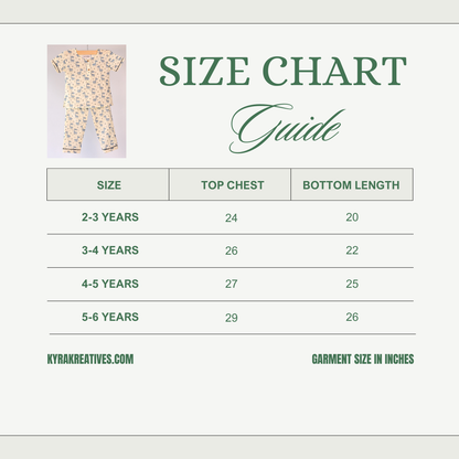 Unisex Kids Pajama Set  - Giraffe