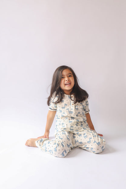 Unisex Kids Pajama Set  - Giraffe